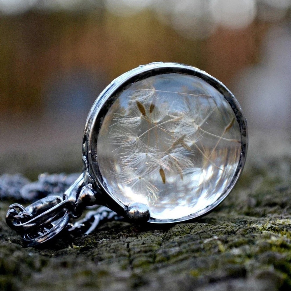 Dandelion seed wish necklaces 31”
